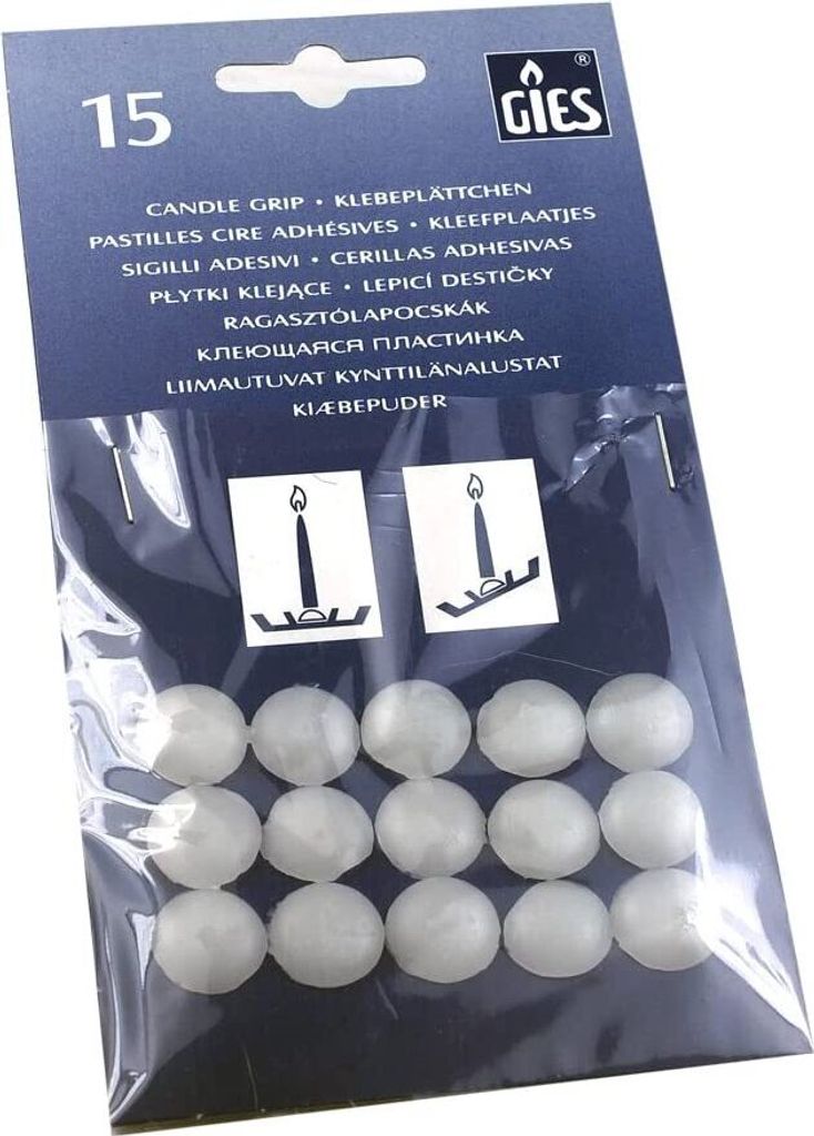 GALA 95760 Gala Wachsklebeplättchen, weiß, Durchmesser: 15 Immagine del prodotto 