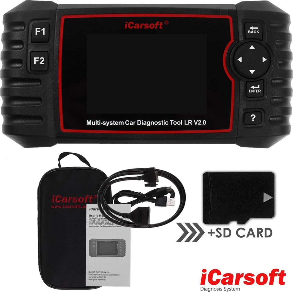iCARSOFT OBD 2 Diagnosegerät LR V2.0 KFZ-Scanner für Land Rover & Jaguar