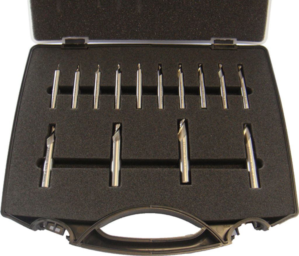 PAULIMOT Schaftfräser- / Fingerfräser-Set 14-teilig HSS-E CO5 (5% Kobalt)