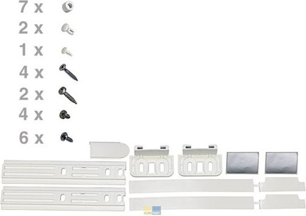 Bauknecht Whirlpool Türwechsel-Set, Schleppscharnier-Set für eintürigen Kühl- oder Gefrierschrank - Nr.: 481231028208