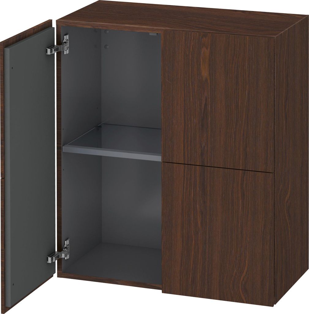 Halbhochschrank L-CUBE 700x363x800mm nussbaum gebürstet Produktbild 