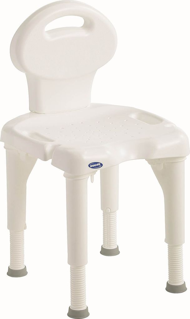 Invacare Duschstuhl I-FIT 9781e mit Rückenlehne und Ausschnitt, weiß>>>>