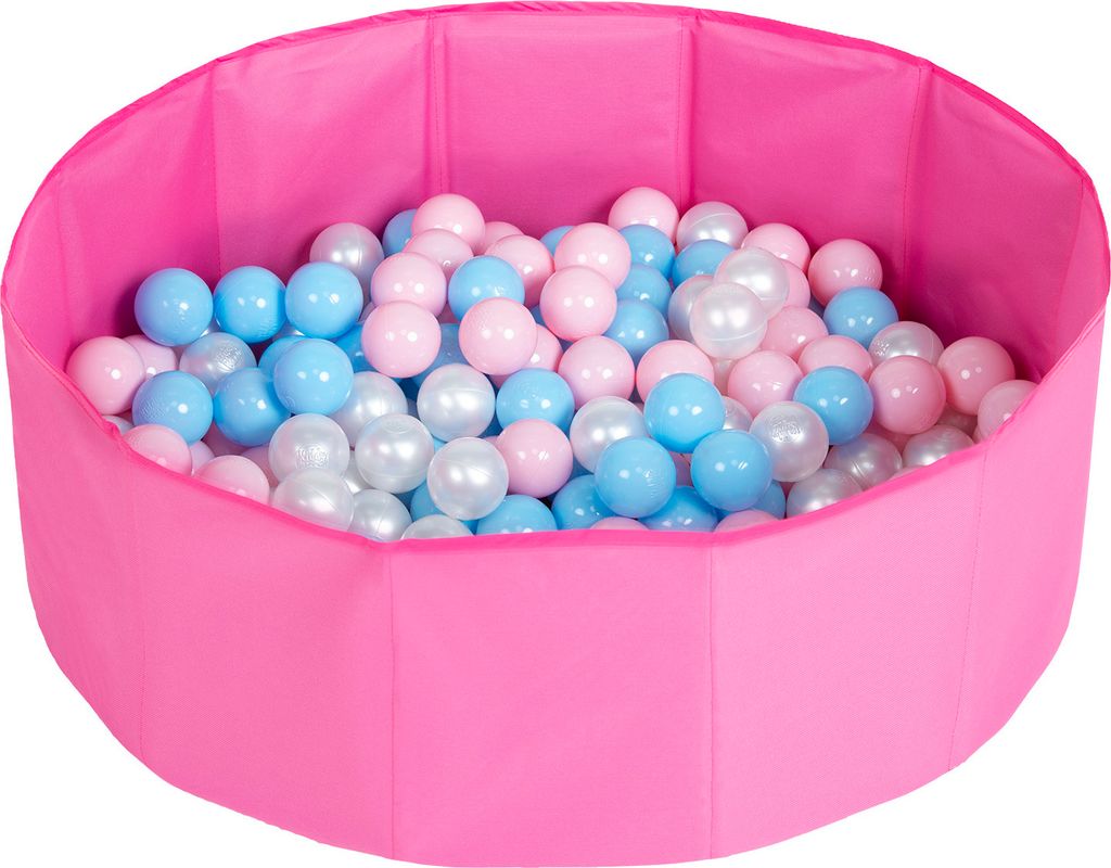 Selonis Faltbare Bällebad 90x30cm 300 Bälle ∅6cm Rund Bällepool Mit Bunten Bällen Für Babys Und Kinder