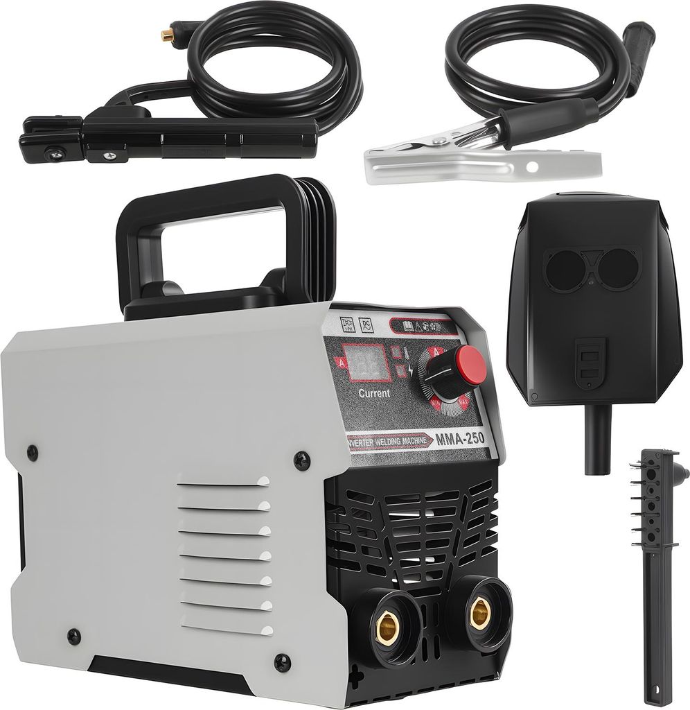 MMA-250 Tragbares Stabelektrodenschweißgerät, 220V Mini-Elektroschweißgerät, IGBT-Inverter-Schweißgerät mit Hot Start Arc Force Anti-Stick, L...