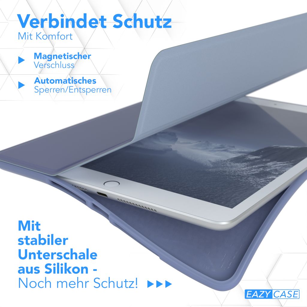 EAZY CASE Schutzhülle Mit Stifthalter Für IPad Mini 6 (2021) – Aufstellbar, Auto Sleep/Wake, Blau