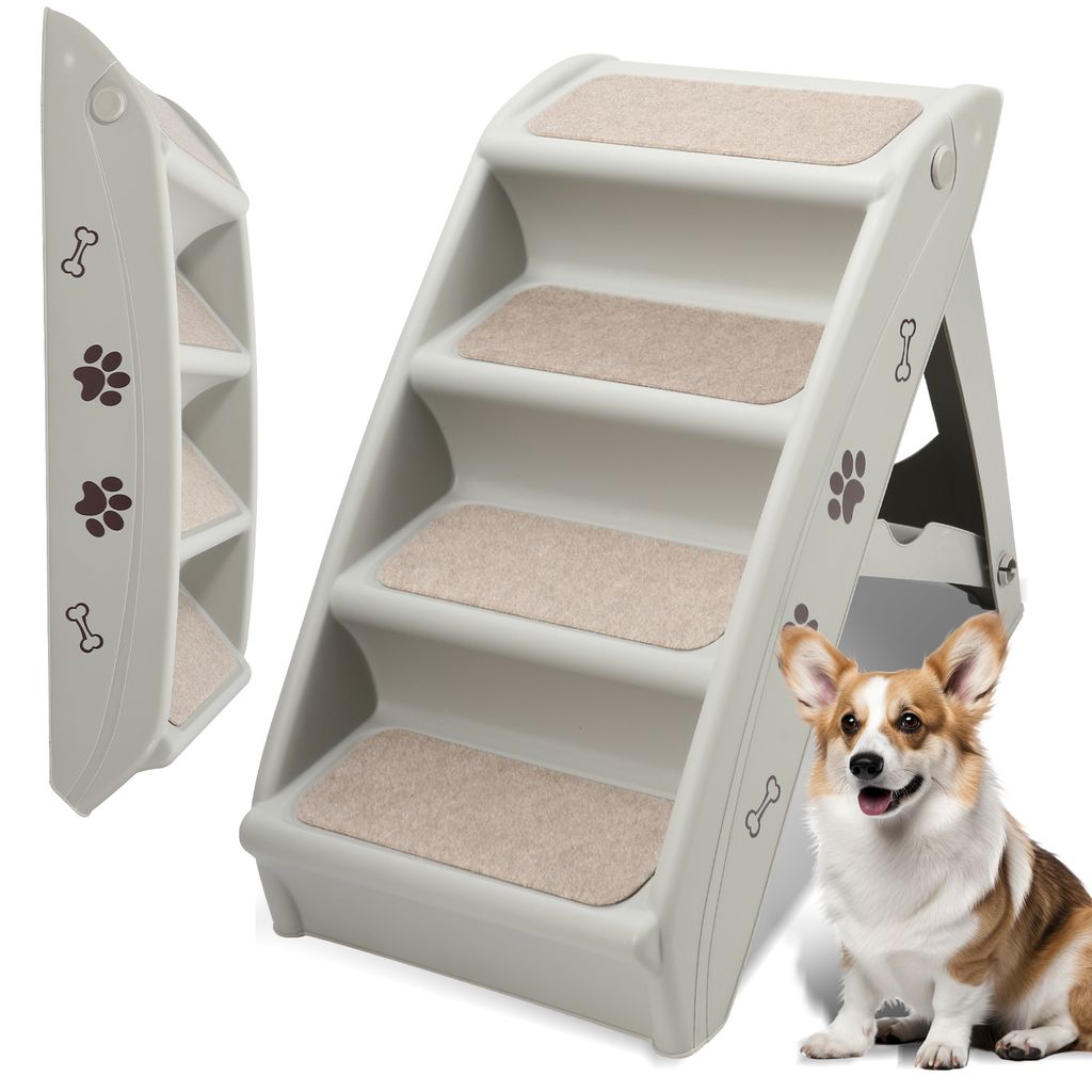 TolleTour Hundetreppe 4-Stufen Hunderampe für Hunde & Produktbild 
