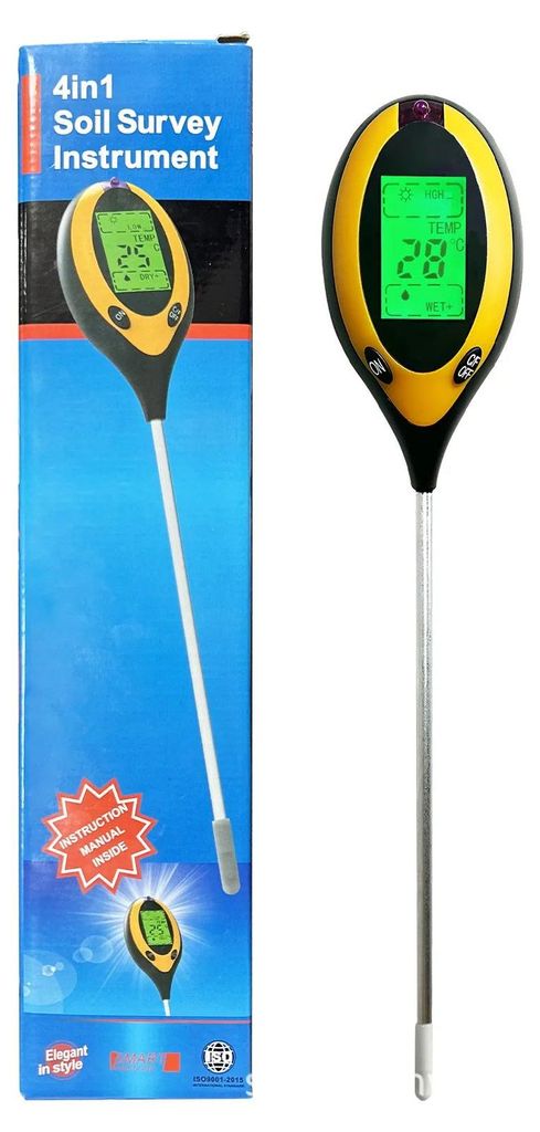 4 in 1 Bodentester Bodenmessgerät Tester PH-Wert Temperatur Produktbild 