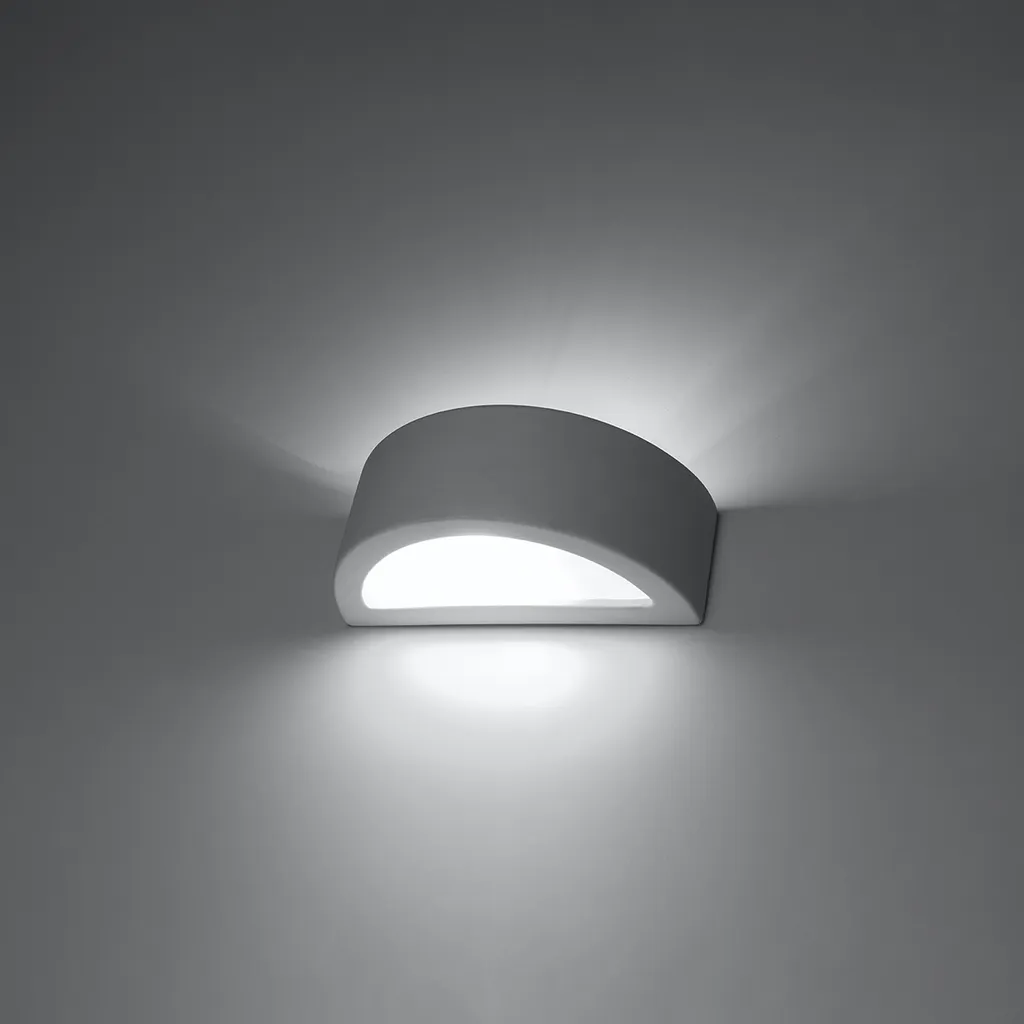 Lampada Parete Lumilo PRIMO Bianca E27 | Vetroceramica Resistente - 3