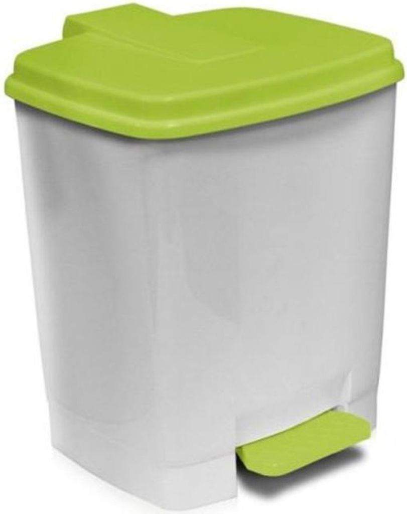 CZ koš odp.15l GOLIÁŠ 30x32x38cm-hruš.zel.+měs.šedá, pedálový