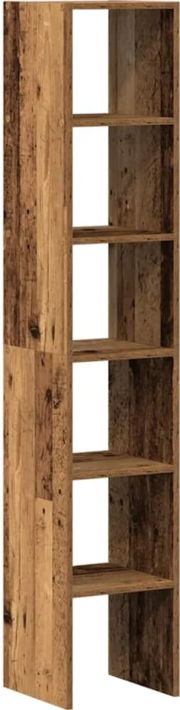 Eleganti Librerie Impilabili 30x30x80 cm Legno Antico Set 2 Pezzi