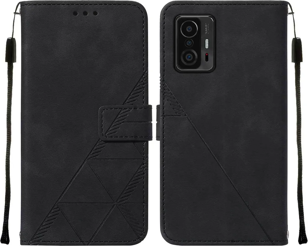 Cover Xiaomi 11T Pro Portafoglio Nero - Custodia Flip in Pelle Elegante