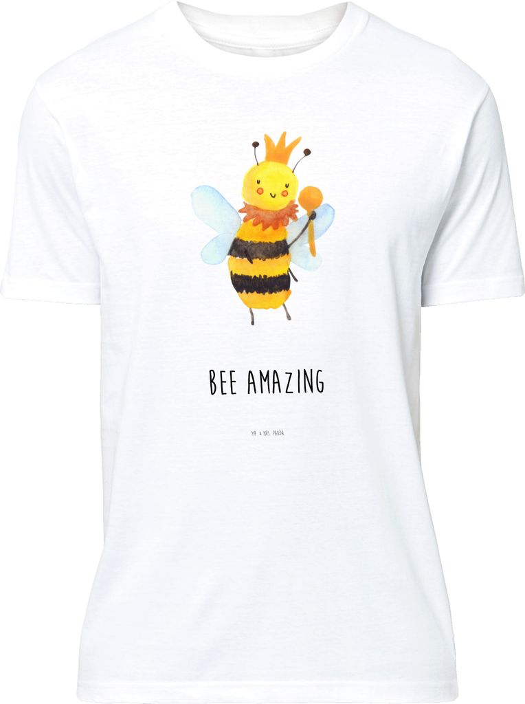Mr. & Mrs. Panda S T-Shirt Biene König - Weiß - Geschenk, Tshirt, Shirt, oberteil, mit Spruch