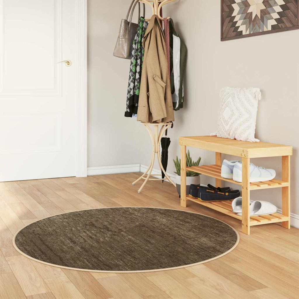 "Neues Produkt" Teppichläufer MARSA - CLORIS - Waldgrün Ø 120 cm Polyester und PVC - Designerteppiche V2714