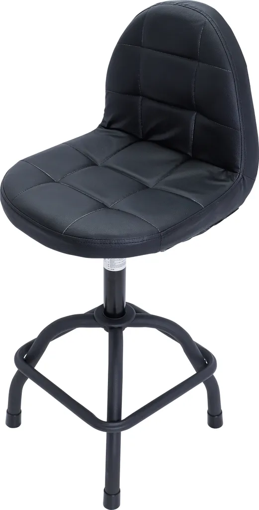 Chaise d'atelier BGS 70146 : pivotante avec dossier réglable en hauteur