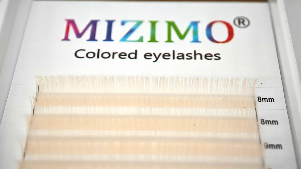 Ciglia colorate 8-13 mm, Curl D, 12 strisce, BEIGE - 7