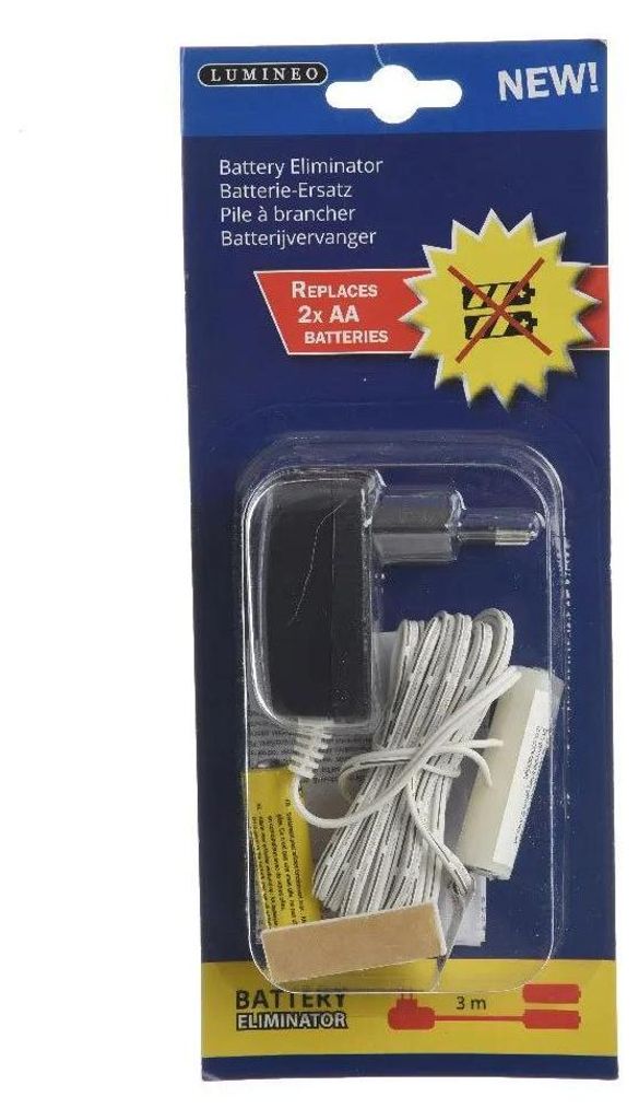 Lumineo 2xaa 3v Batterieeliminator Schwarz  Schwarz One Produktbild 