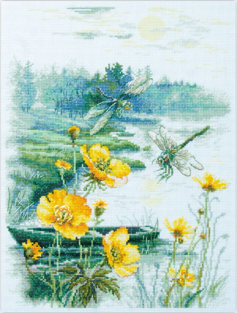 Magic Needle "Misty Morning" Kreuzstich-Set, 26x38cm, DIY