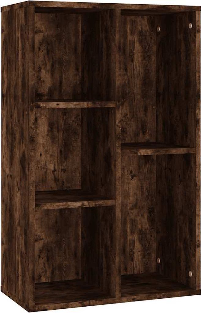 vidaXL Regál/priestor na knihy Smoked Oak 50x25x80 cm Obrázok produktu 