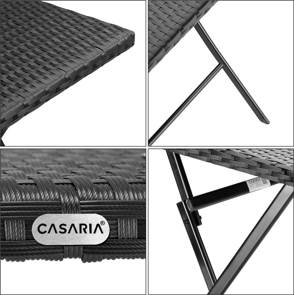 CASARIA® Gartentisch Wetterfest Klappbar 65x65cm Produktbild 7
