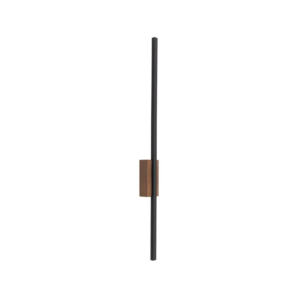 Wandlampe LED Metall H: 78 cm Walnuss Schwarz länglich 3000 K warmweißes Licht 1480 lm Modern Wandleuchte