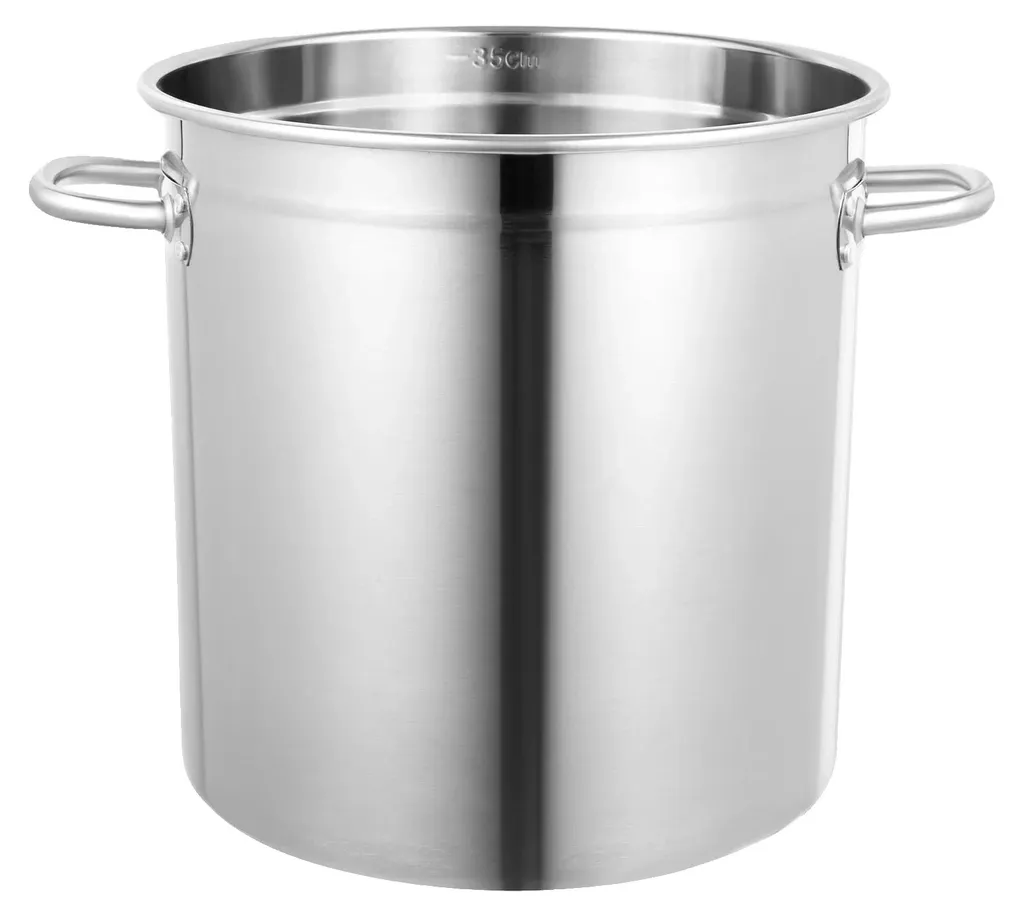 Marmite à soupe et bouillon 35L en inox robuste gris clair - Modèle G35