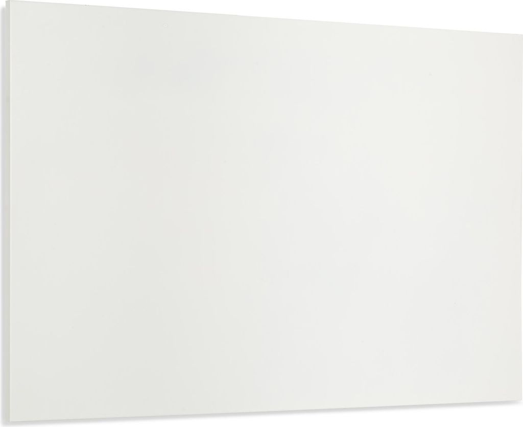 A plain white rectangular panel, likely an infrared heating panel, shown from a slight angle.