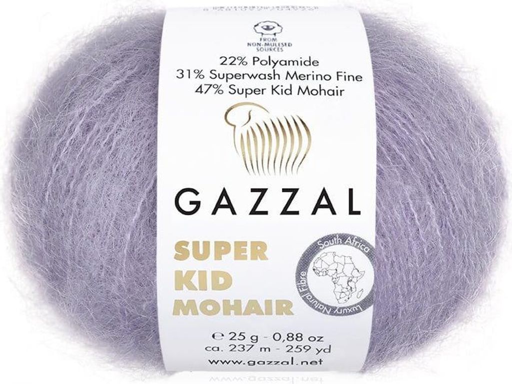 Gazzal Super Kid Mohair Wolle, weich & hautfreundlich, Zertifikat