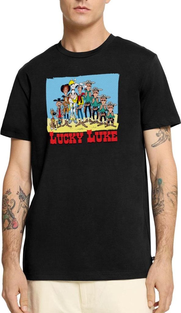 Spreadshirt Lucky Luke Charaktere Männer Premium T-Shirt, XXL, Schwarz