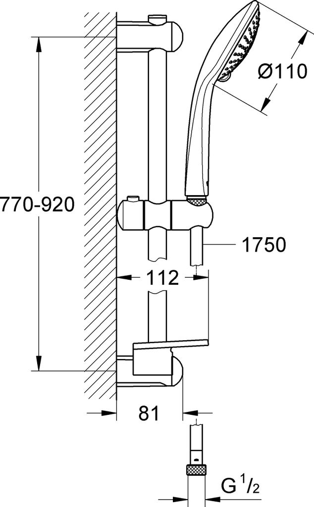 Grohe Euphoria Brausegarnitur Champagne, 27227001