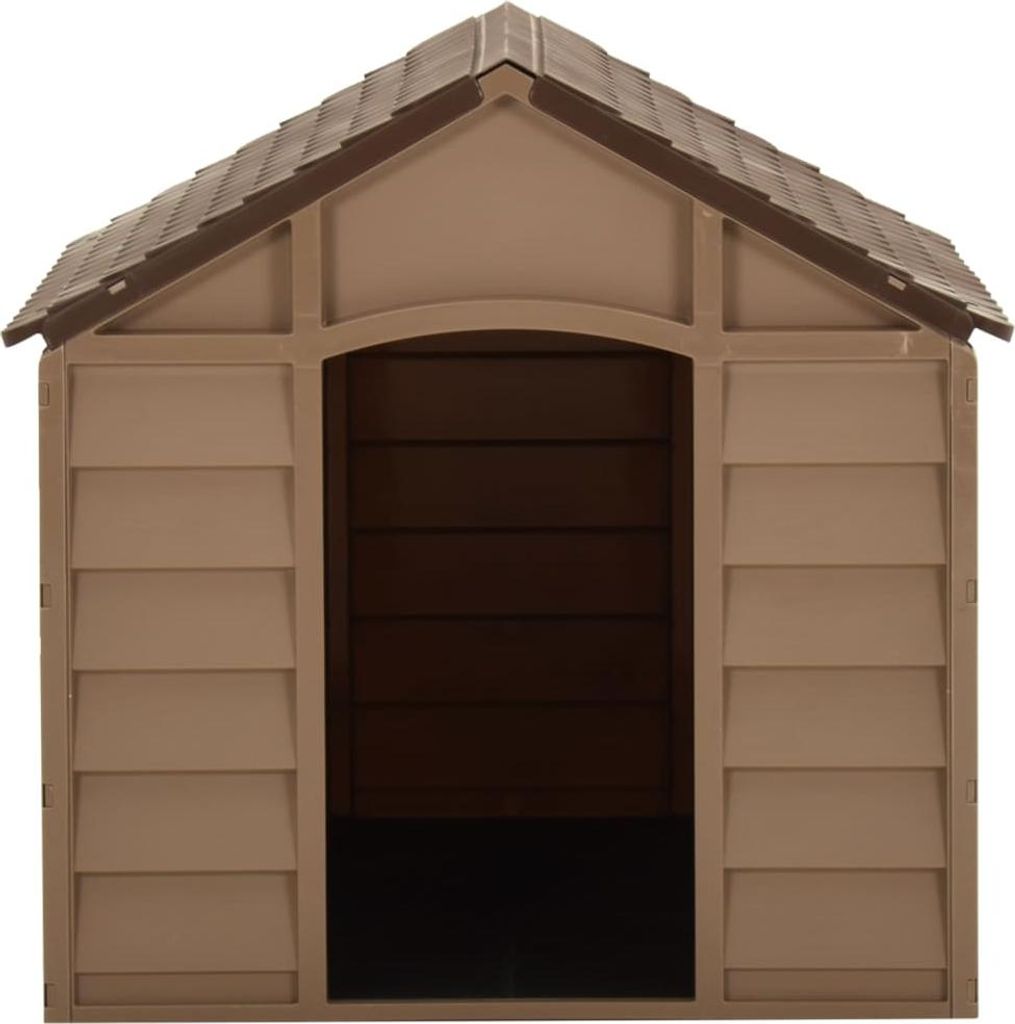 vidaXL Psí bouda hnědá 71x71,5x68 cm PP Obrázek produktu 