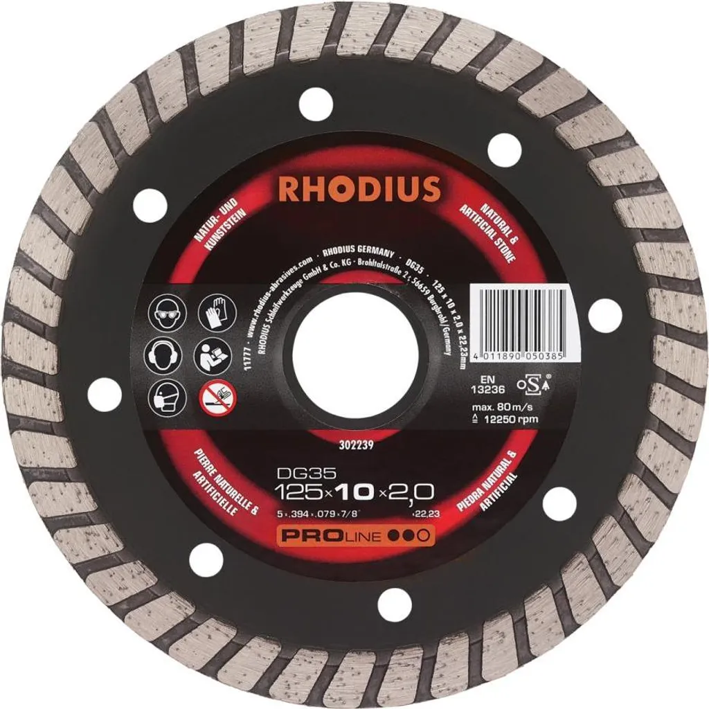 Disco Rhodius DG 35 125mm | Taglio Preciso Pietra e Granito Proline