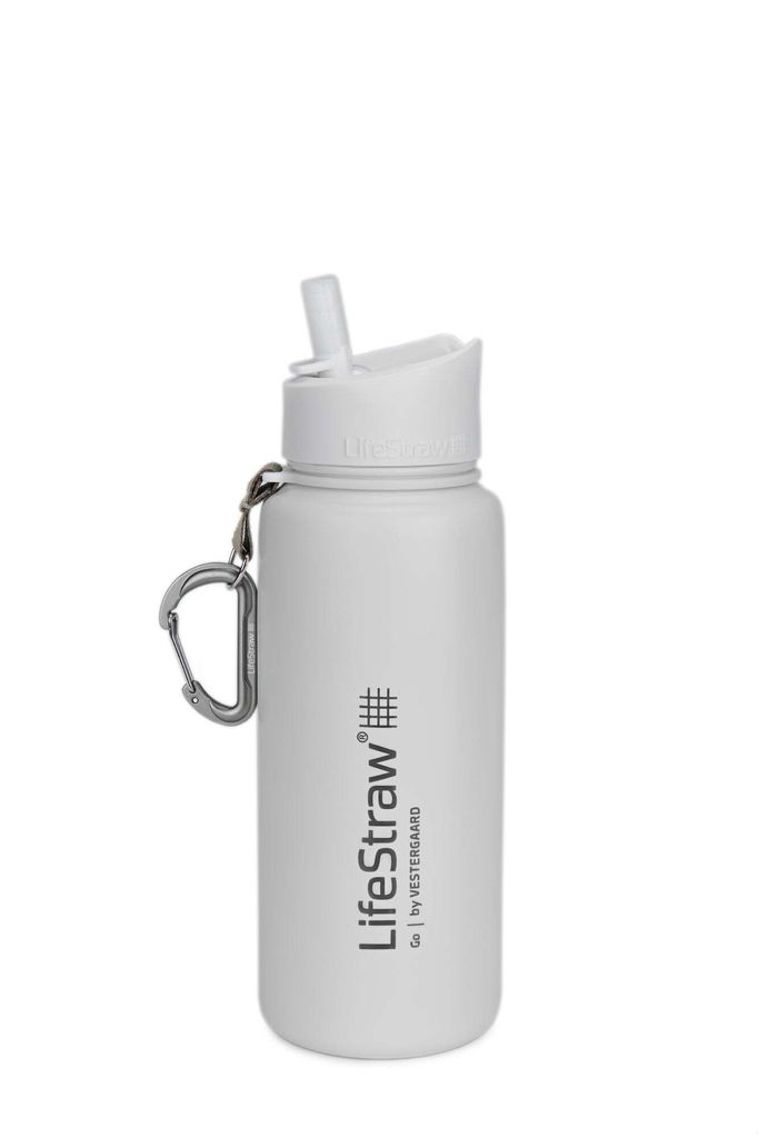 LifeStraw Go Steinless Steel (weiß) - Vakuum-Trinkflasche mit Filter - 0,7L