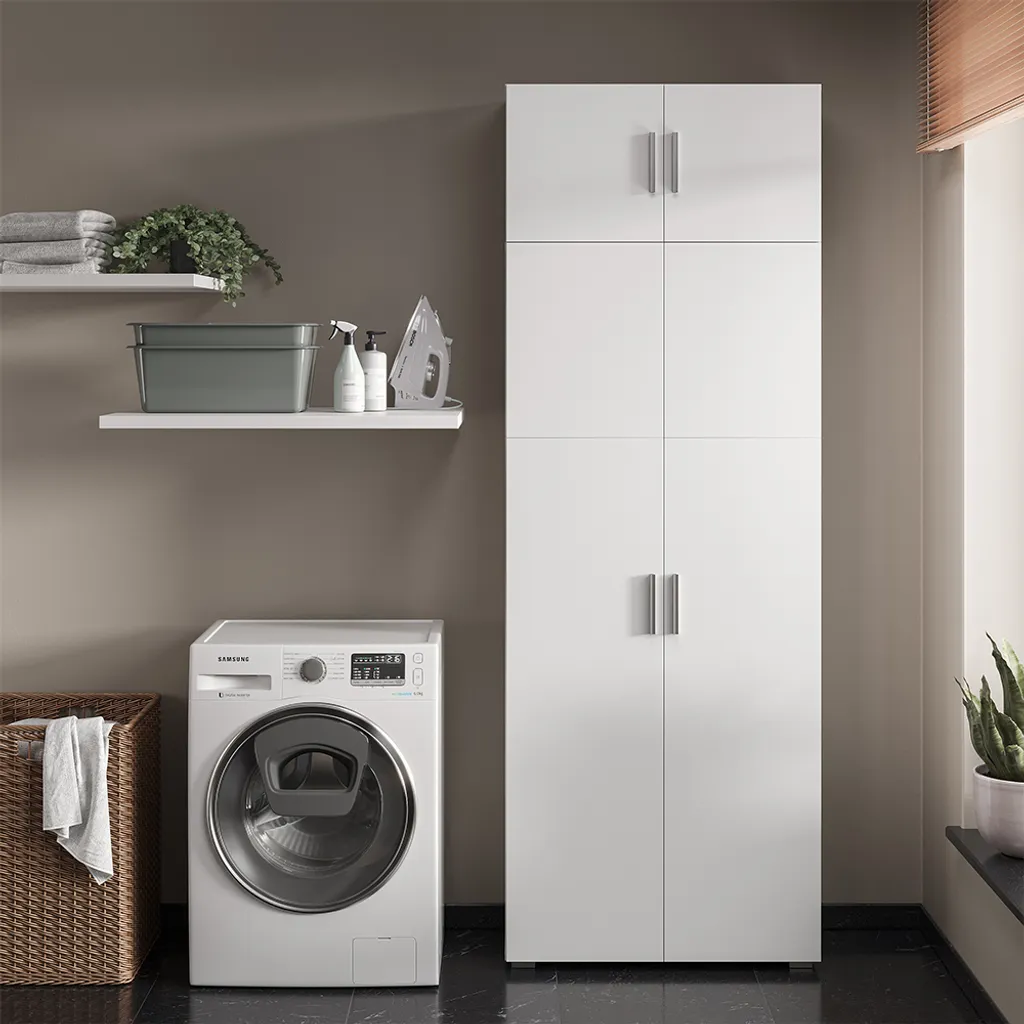 Armoire de rangement blanche multi-usage avec surmeuble Vicco Ingo 80 cm - 4