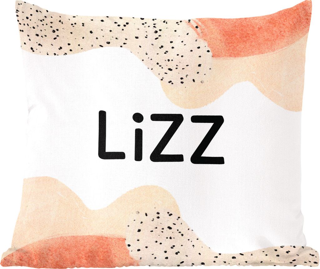 MuchoWow Zierkissen Sofakissen Wohnzimmer Dekokissen 45x45 cm Lizz - Pastell - Mädchen - Schlafpolster - Polster für das Sofa