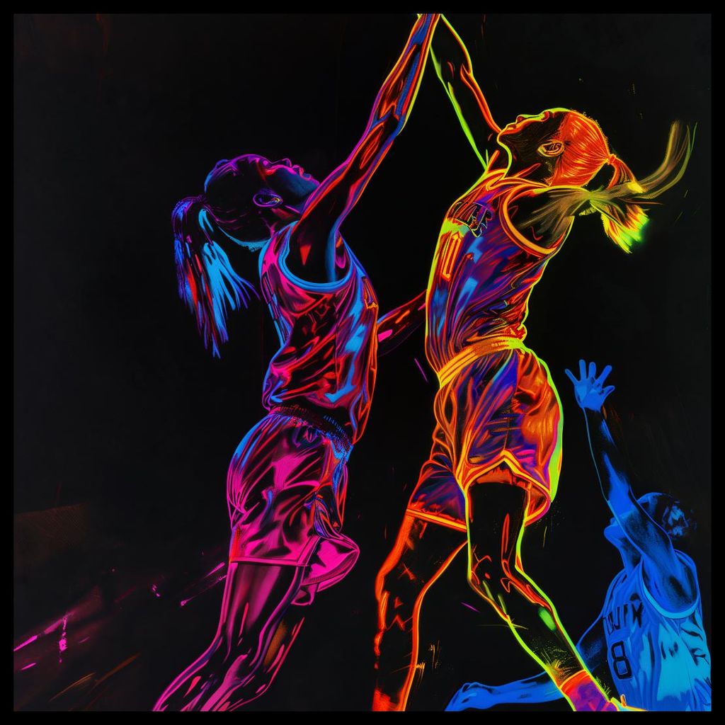 Plakat 50x50cm Basketballspiel