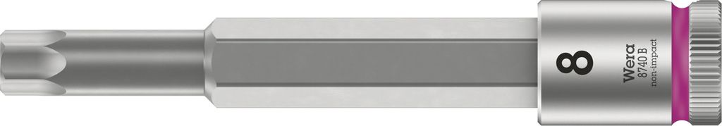 Wera 8740 B Zyklop Bitnuss mit 3/8"-Antrieb, mit extra schlankem Profilbereich Pink