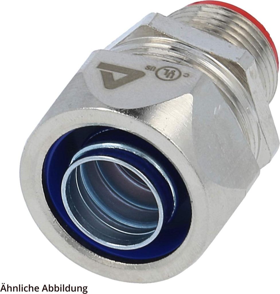 FLEXA EG-M Metallverschraubung gerade Gewinde M25x1,5 für Schlauch-Außendurchmesser 26,5mm - 3/4 Zoll für