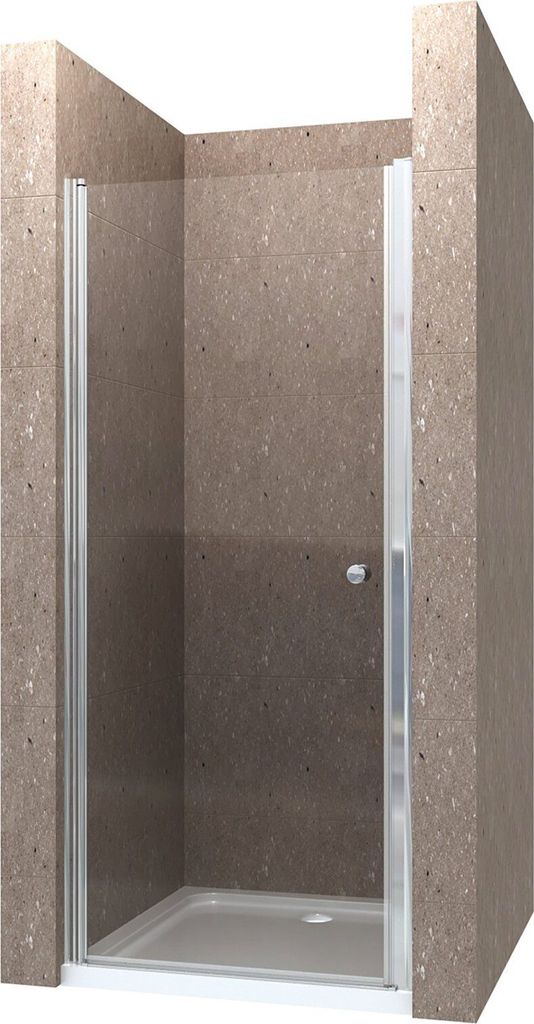 Duschabtrennungen Glas 100x197 cm Duschwand Duschtrennwand Duschtür Drehtür Dusche Glaswand Nischentür 6 mm ESG Glastür mit Nano Beschichtung K...