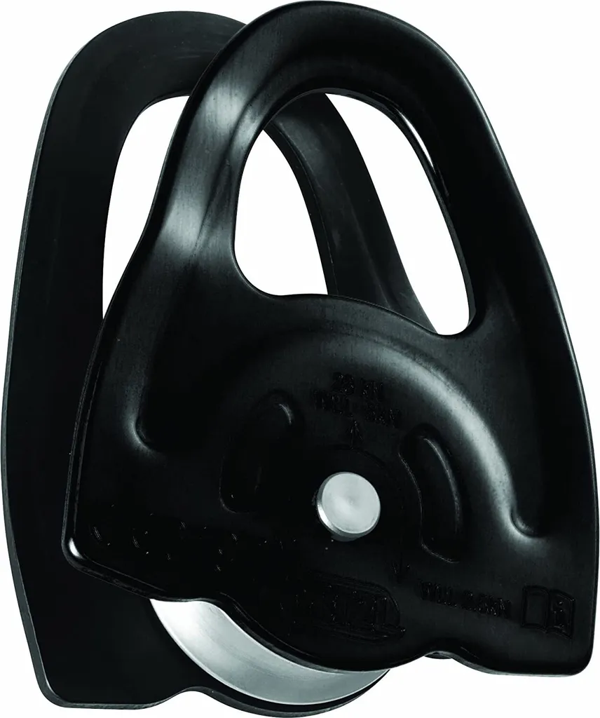 Poulie Petzl Rescue noire pour secours technique et levage de charges