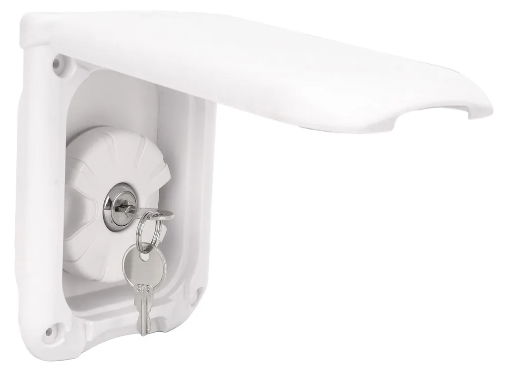 Raccord remplissage eau douce RV Gravity blanc carré avec 2 clés