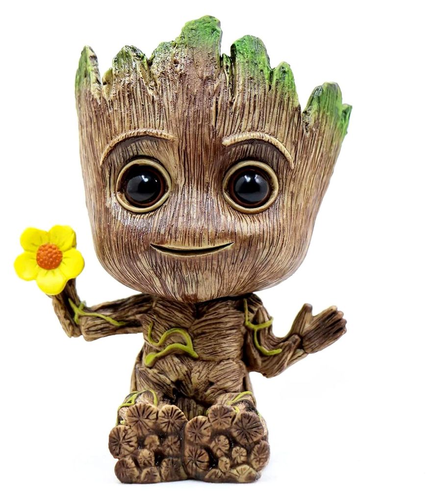 Baby Groot Blumentopf Innovative Action Übertopf Pflanzen Deko Figur Pflanztöpfe Blumentöpfe Nettes Spielzeug Modell Pen Pot (Flower)