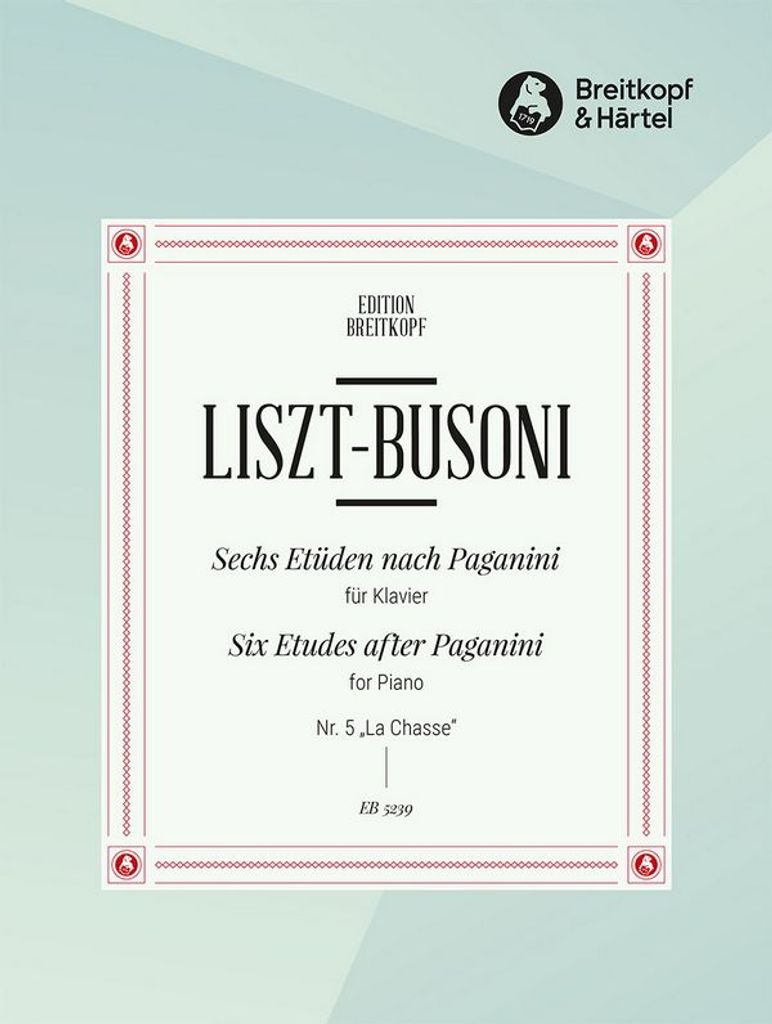 La Chasse E-Dur Fuer Klavier Busoni, Ferruccio, Ed