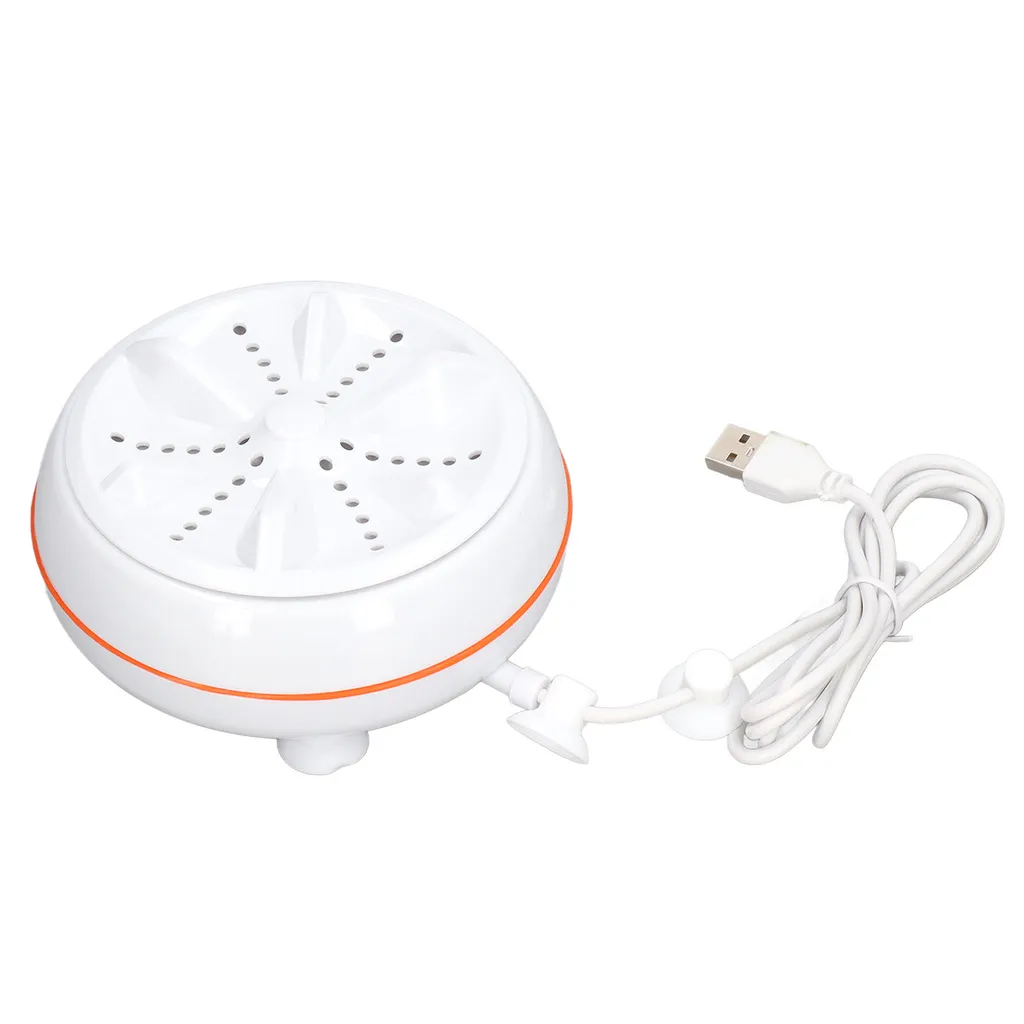 Lavatrice a Turbina Bianco USB: Mini Lavaggio Ultrasuoni per Dormitorio