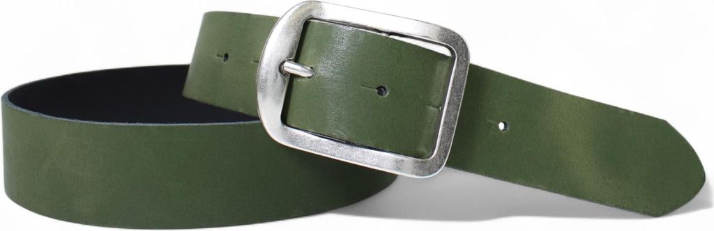 FRONHOFER Damen Ledergürtel ca. 4 cm silberne Dornschnalle Retrostyle, echt Leder