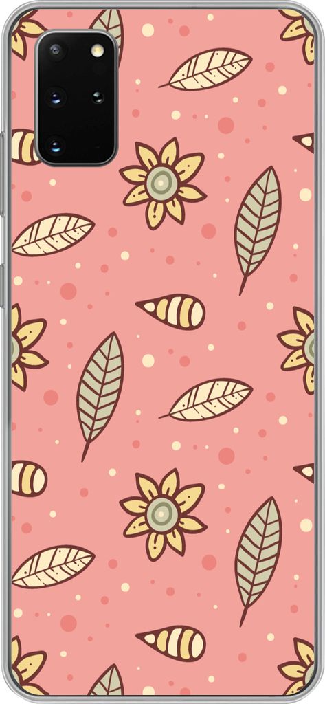 MuchoWow Handyhülle Schutzhülle Hülle für Telefoonhoesje Samsung Galaxy S20 Plus Muster - Blumen - Blätter - Mädchen - Kinder - Kinder Sili...