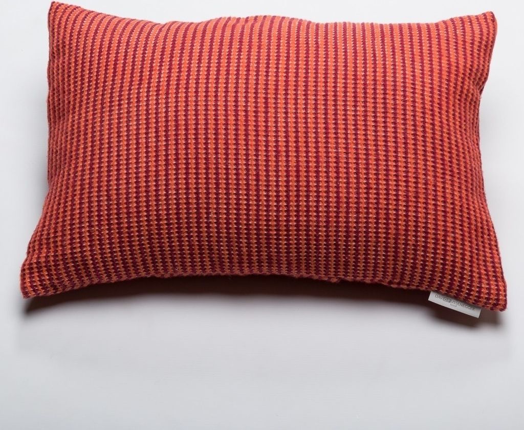 David Fussenegger Kissenhülle Lido 'gestreift' 40 x 60 cm Chinarot - Rot