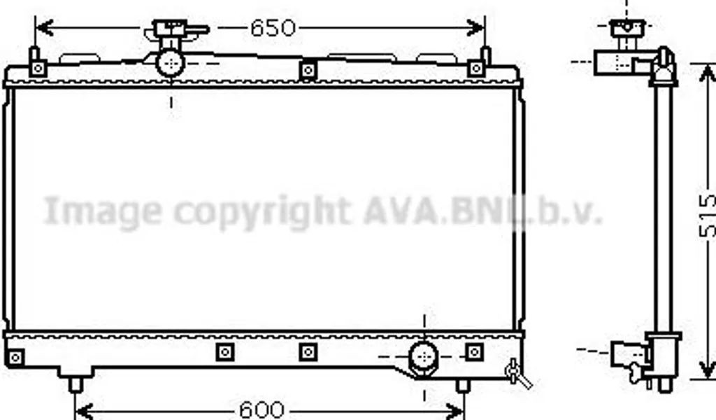 Radiateur moteur en aluminium brasé haute résistance OE 1640028290