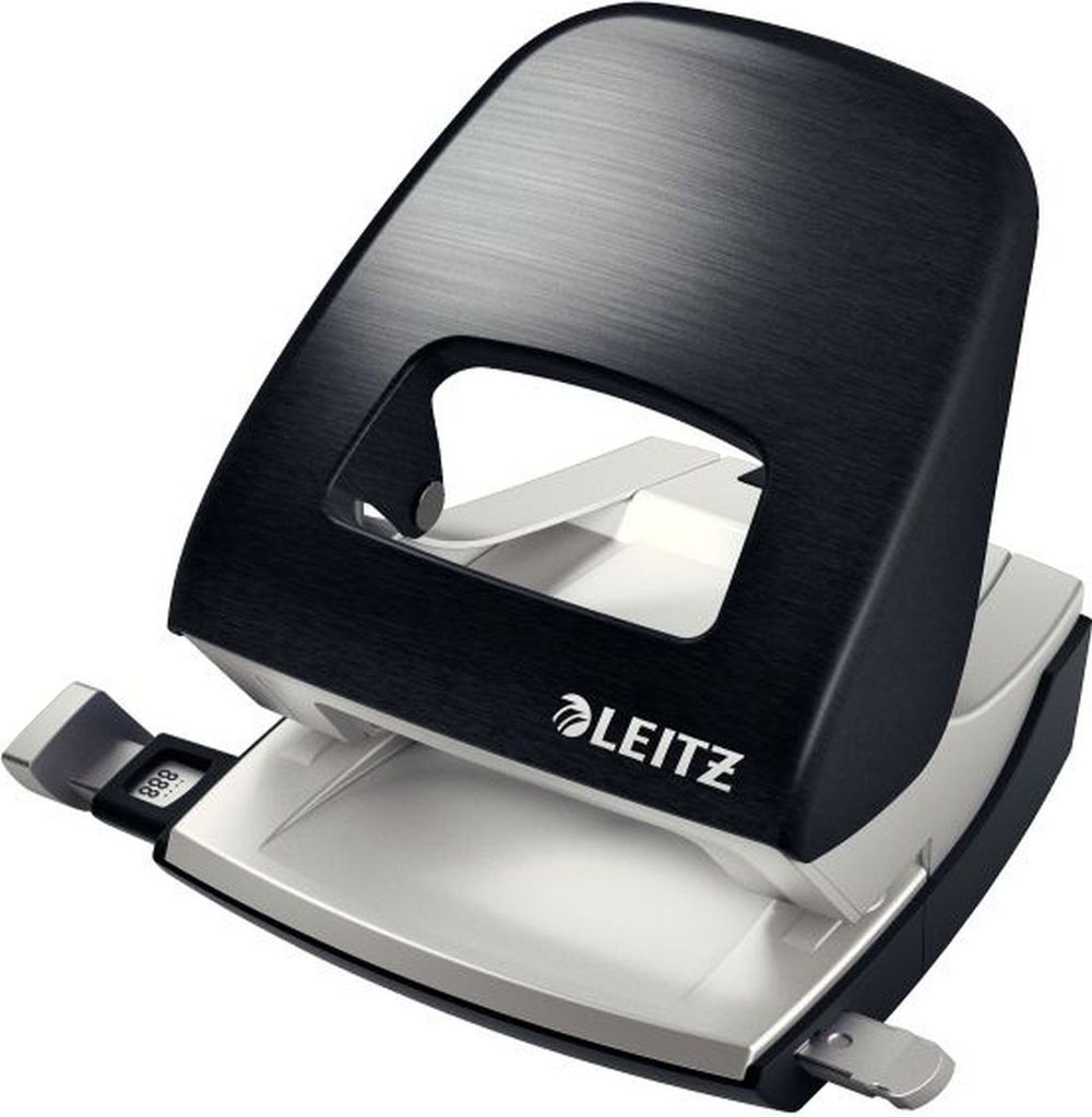 Bürolocher Nexxt Style Metall 30 Blatt satin schwarz Packung mit 6 Stück