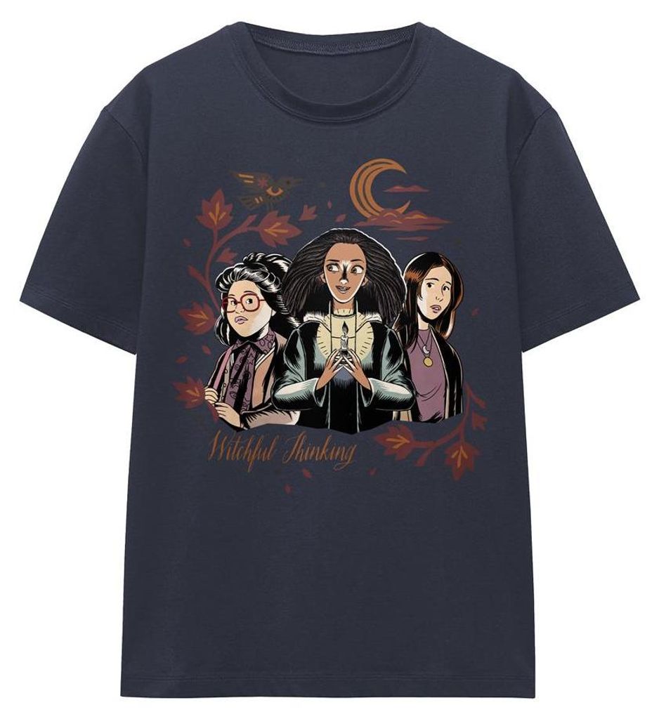 Hocus Pocus 2 Damen/Herren Hexenhaftes Denken Becca Izzy Cassie T-Shirt TV34567 (S) (Marineblau)
