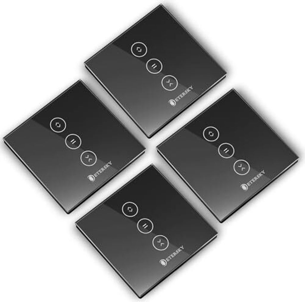 Smart Roller Shutter Switch, Emersky WiFi Timer Blinds Switch Touch Panel, kompatibler Alexa Google Home, App -Fernbedienungsvorhang, Zero Dirigent